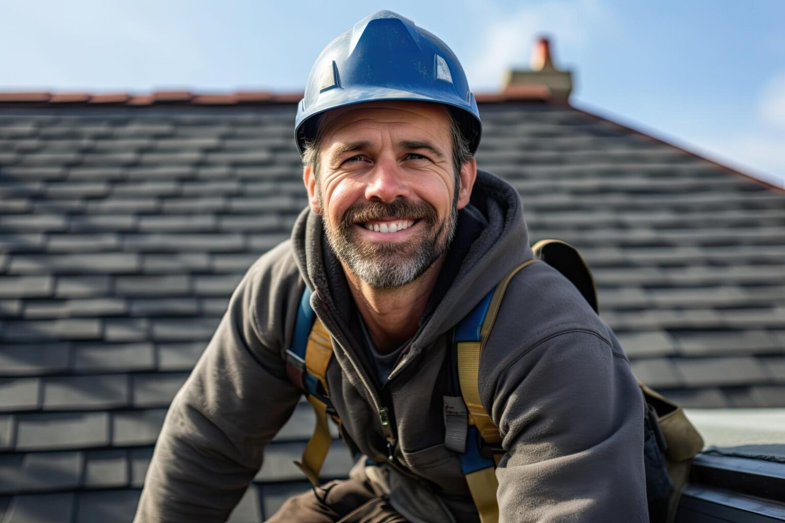 Roofing business owner at work